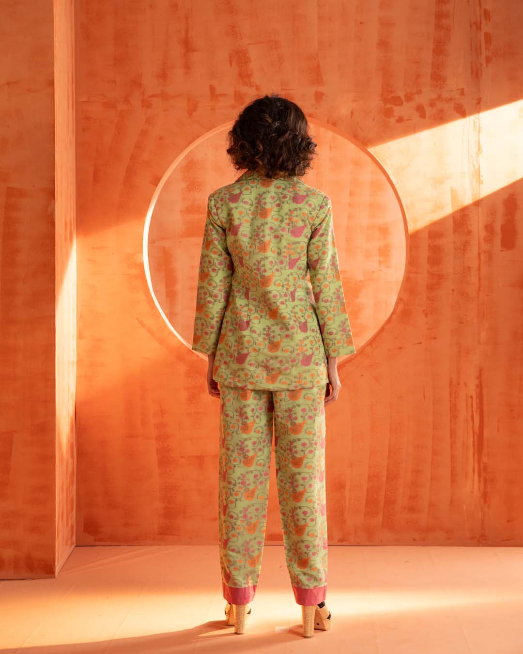 Floral Storm( 3 PCS PANT SUIT CO-ORD SET)