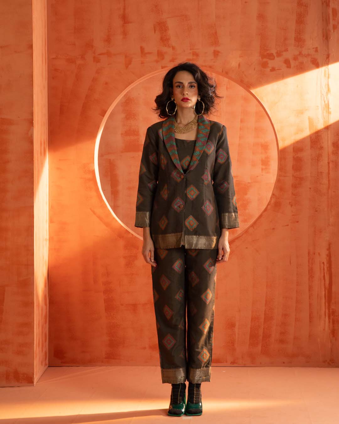 Shadow Spark( 3 PCS PANT SUIT CO-ORD SET)