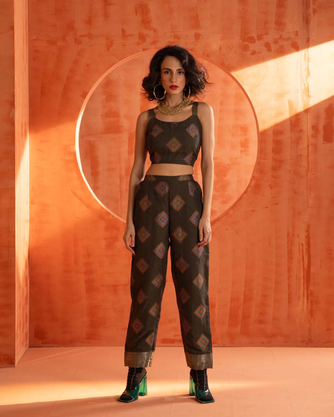 Shadow Spark( 3 PCS PANT SUIT CO-ORD SET)