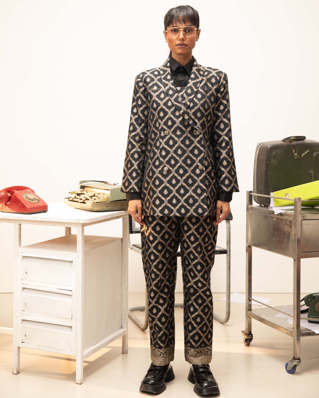 Golden Phoenix( 3 PCS PANT SUIT CO-ORD SET)