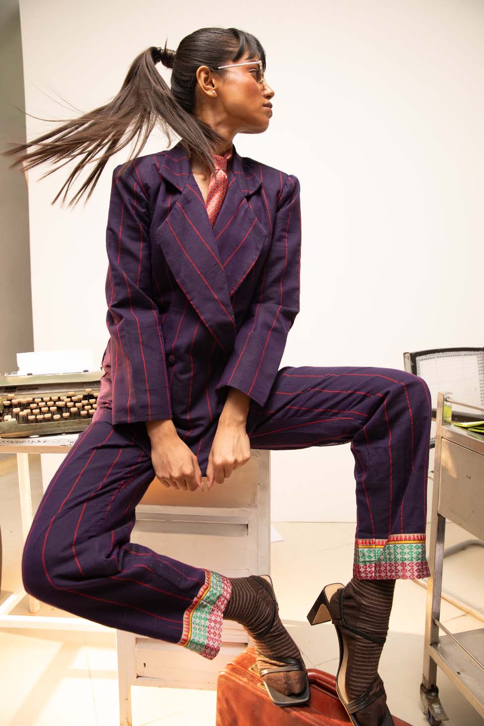 Amethyst Shield( 3 PCS PANT SUIT CO-ORD SET)