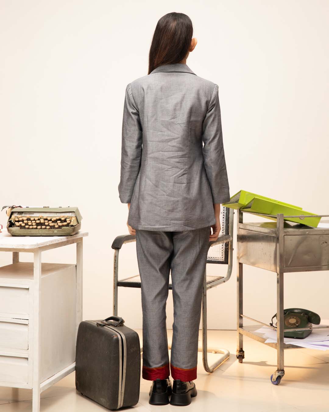 Steel Empress( 3 PCS PANT SUIT CO-ORD SET)