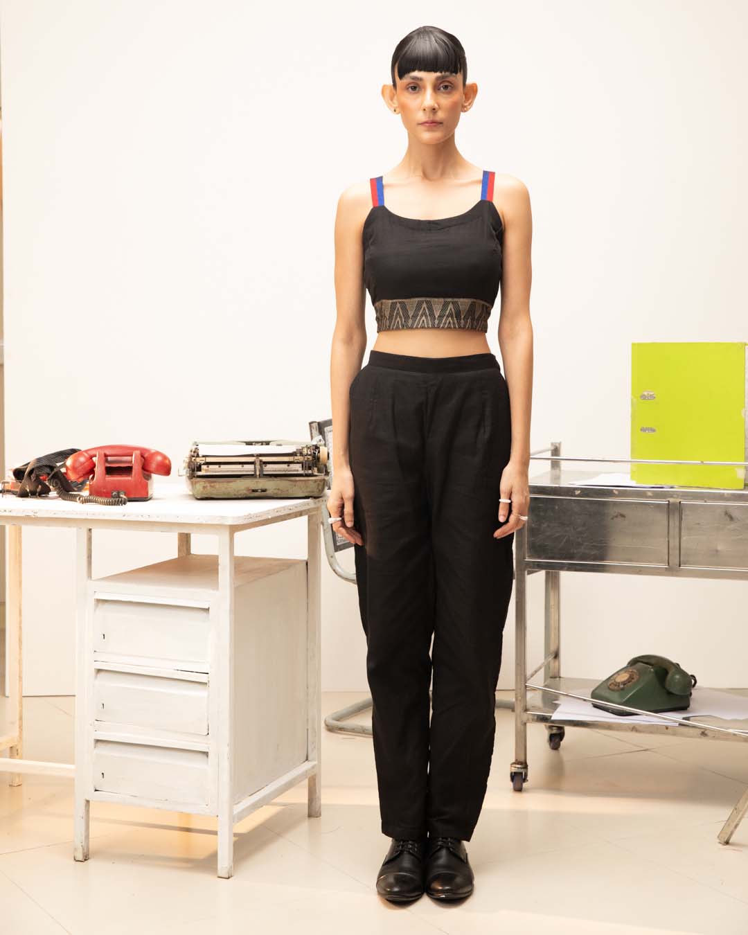 Ebony Sword( 3 PCS PANT SUIT CO-ORD SET)