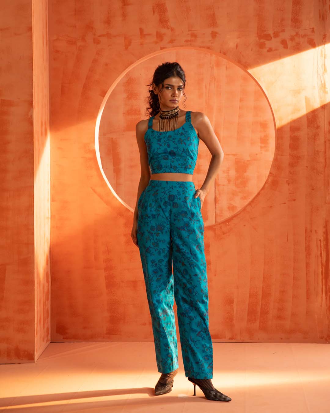 Emerald Sentinel( 3 PCS PANT SUIT CO-ORD SET)