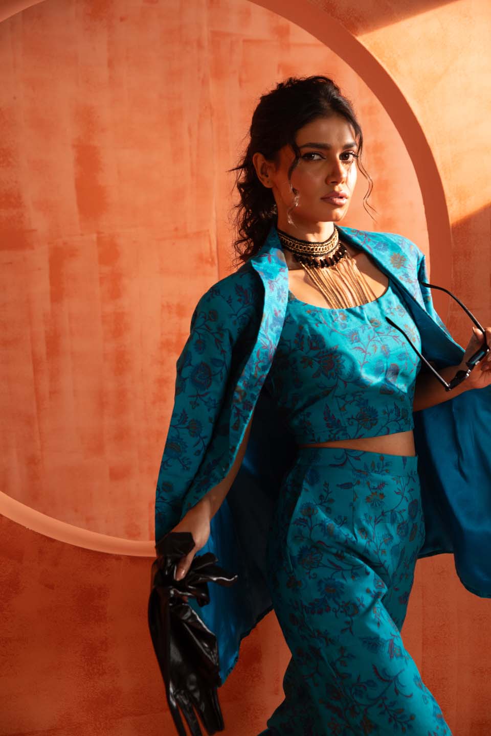 Emerald Sentinel( 3 PCS PANT SUIT CO-ORD SET)