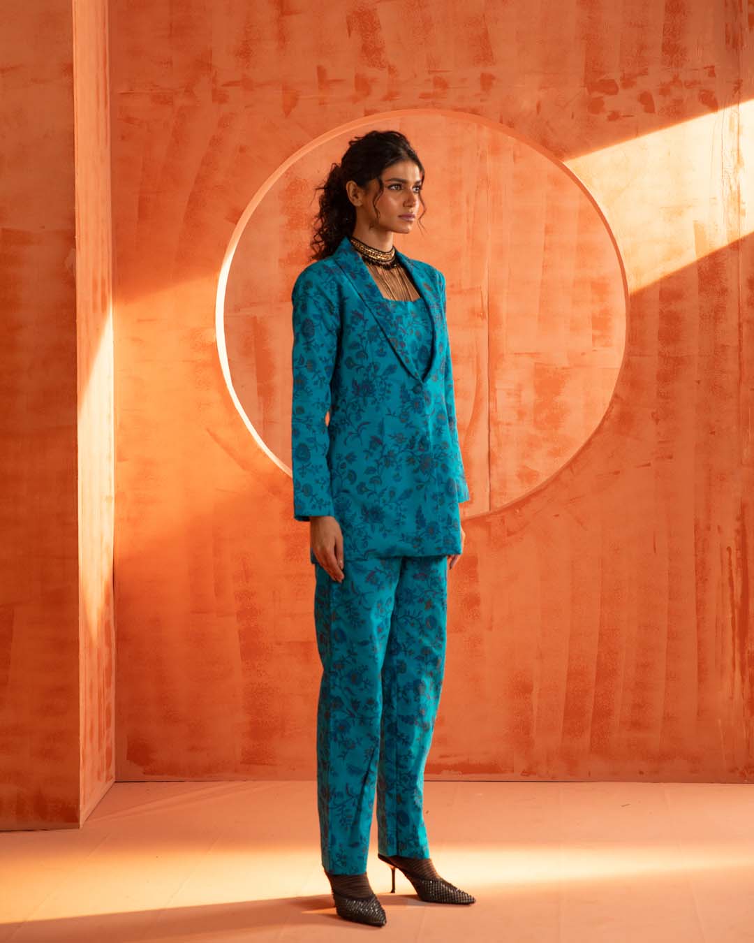 Emerald Sentinel( 3 PCS PANT SUIT CO-ORD SET)