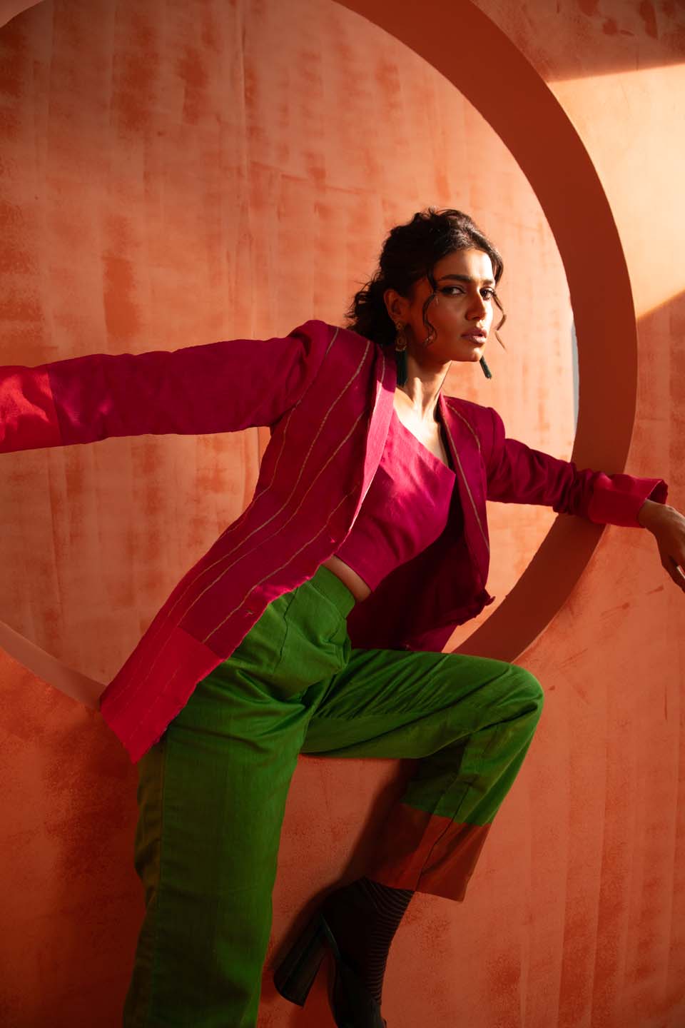 Ruby Glimmer( 3 PCS PANT SUIT CO-ORD SET)