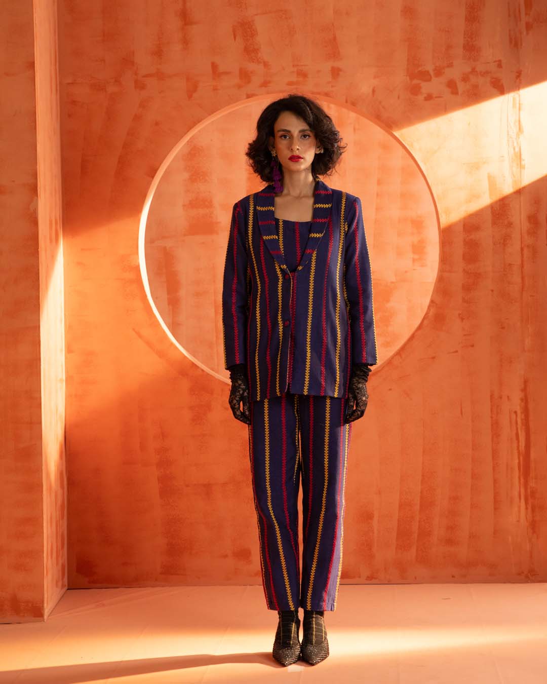 Midnight Falcon( 3 PCS PANT SUIT CO-ORD SET)