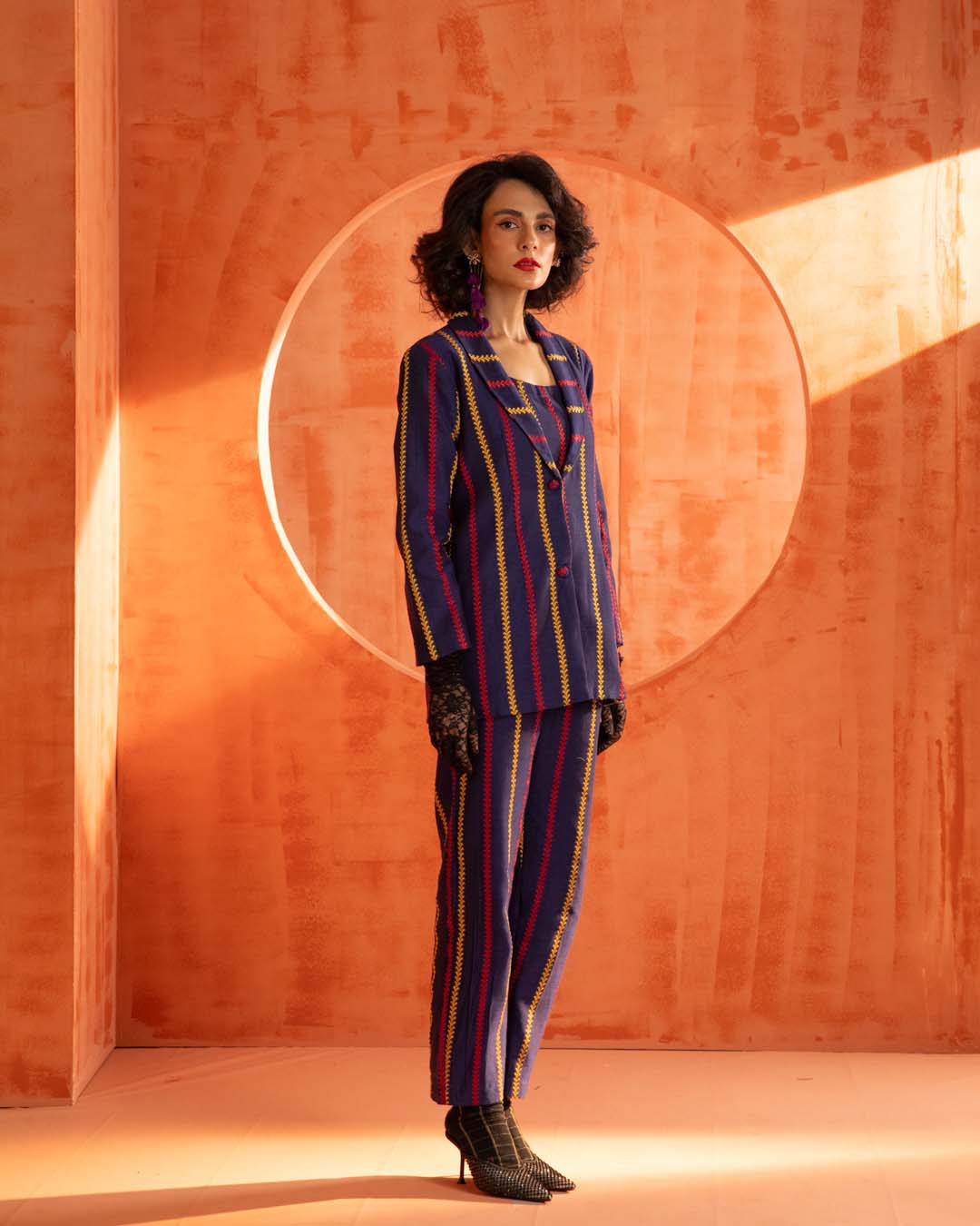 Midnight Falcon( 3 PCS PANT SUIT CO-ORD SET)