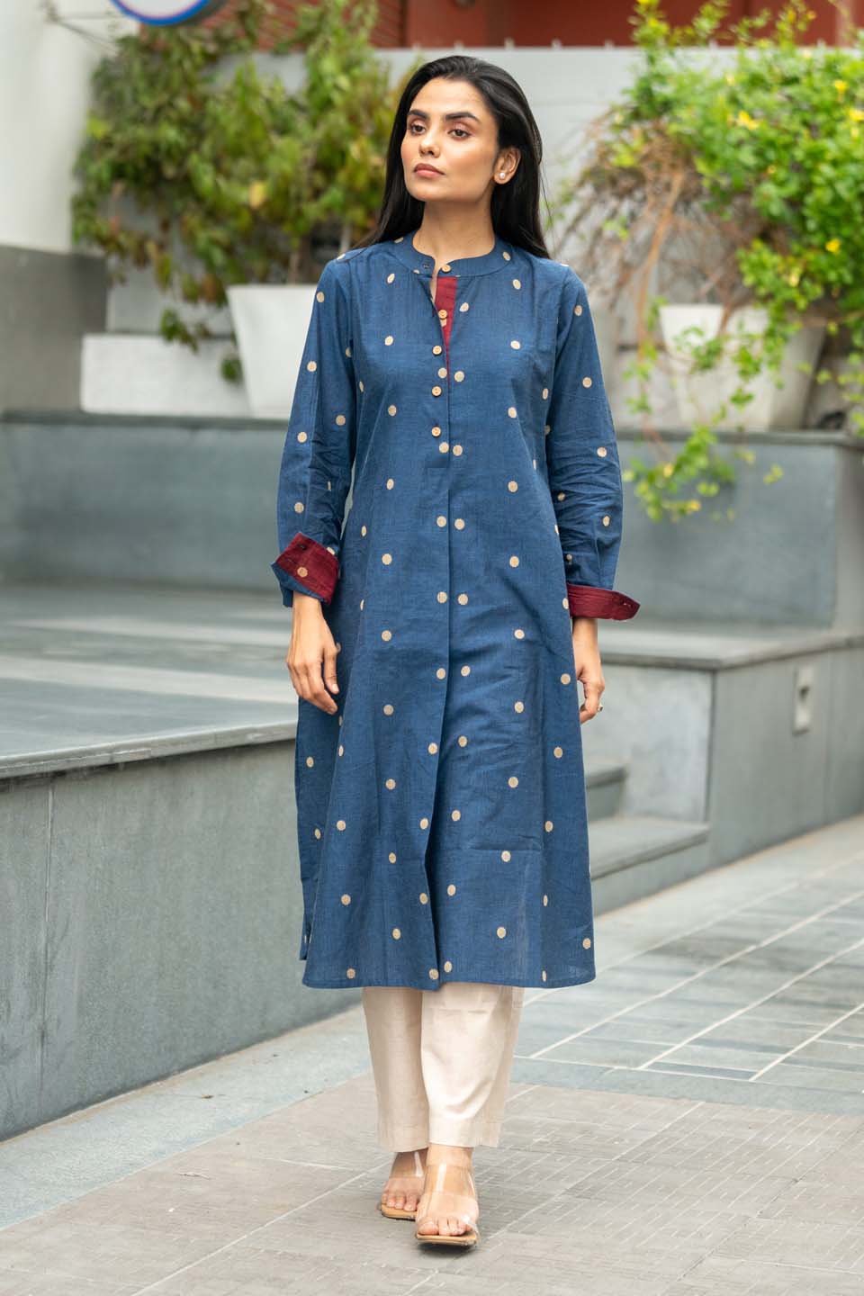 Midnight Buti — Hand Block Print Handloom Cotton Kurta