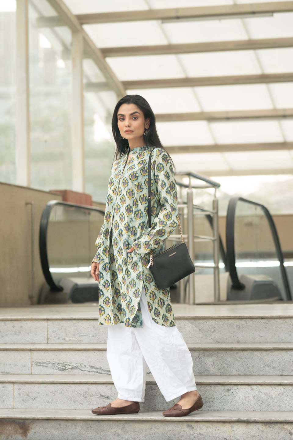 Sage Buta — Bagru Hand Block Print Cotton Kurta