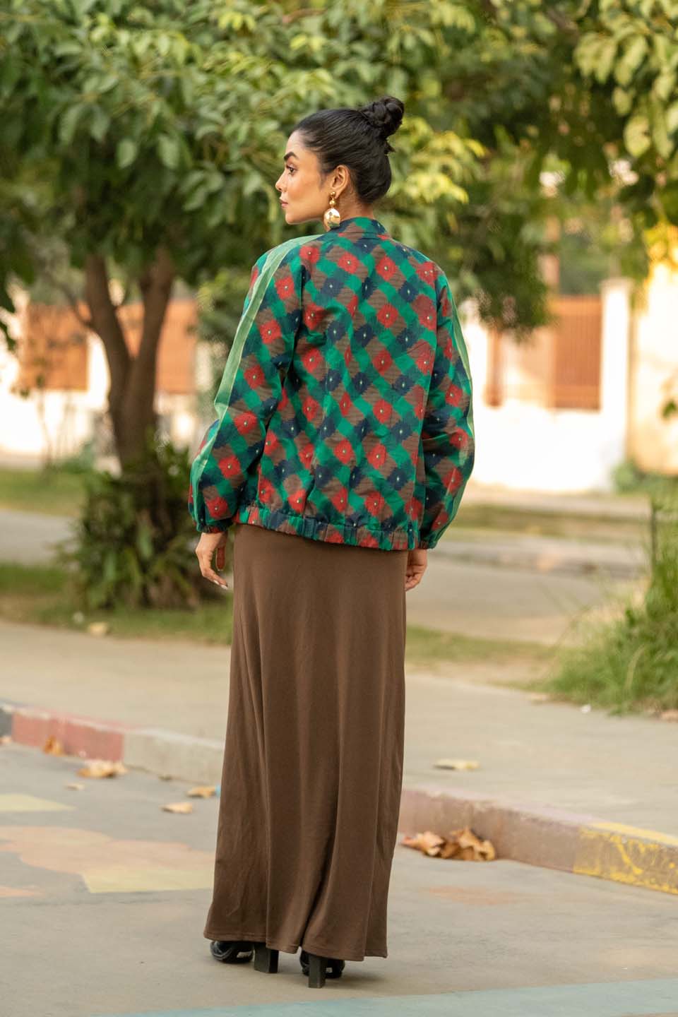 Verdant Grid - Bomber Jacket