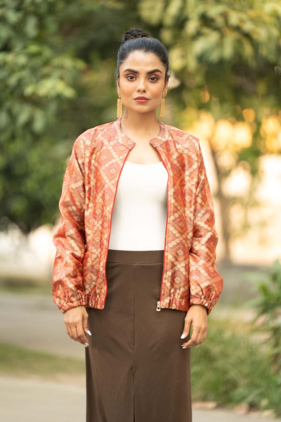 Coral Ember - Bomber Jacket