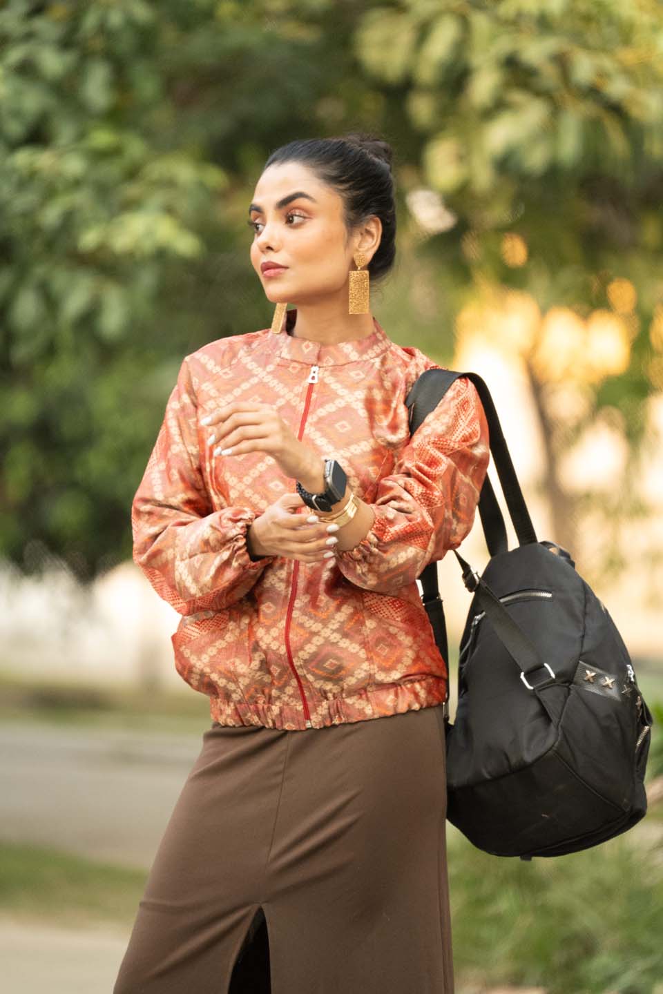 Coral Ember - Bomber Jacket