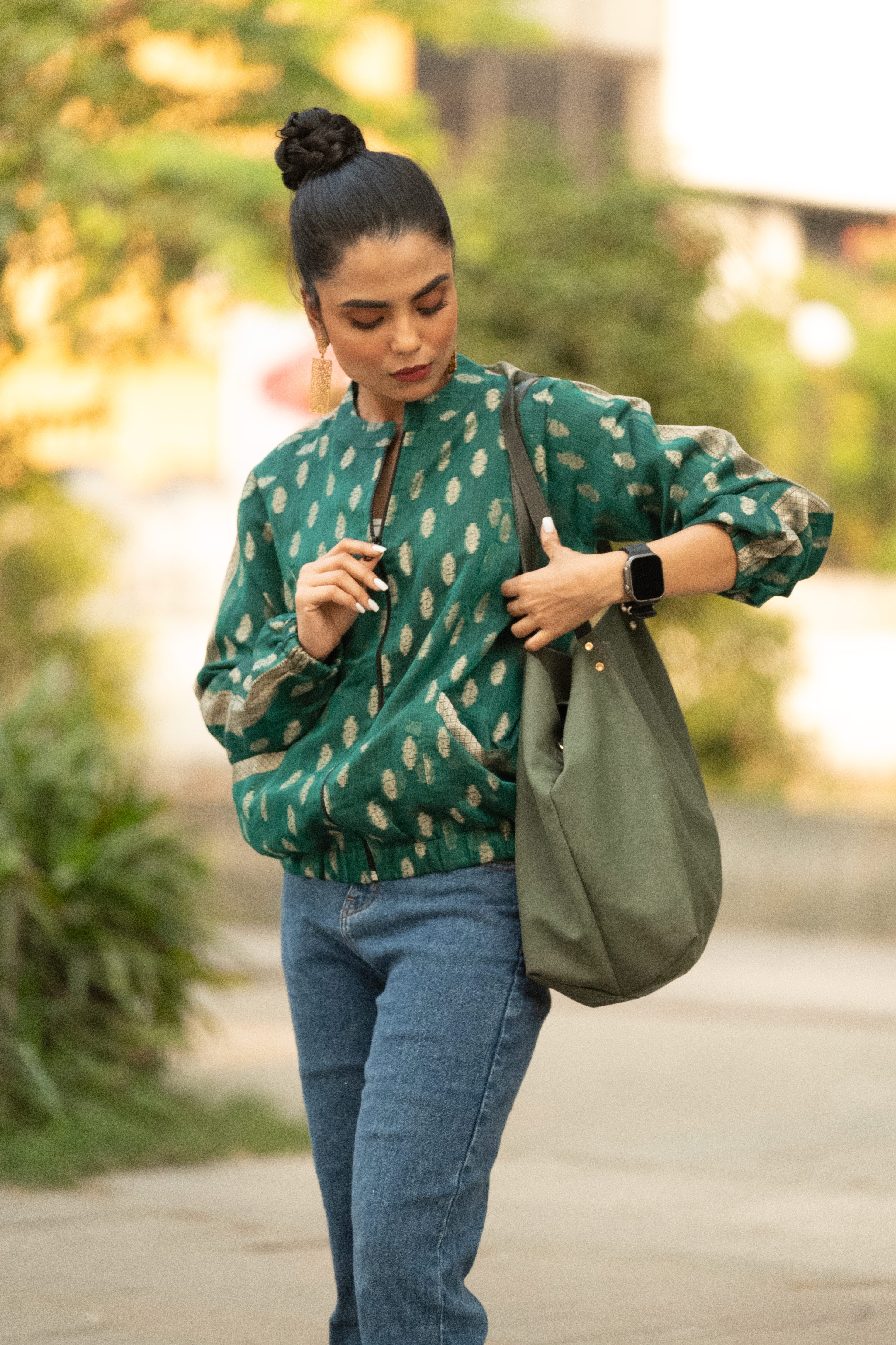Emerald Dots - Bomber Jacket