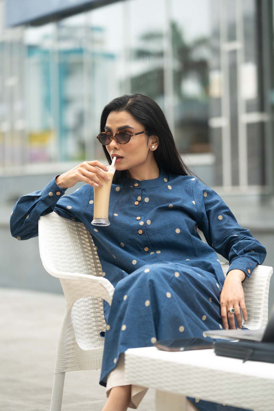 Midnight Buti — Hand Block Print Handloom Cotton Kurta