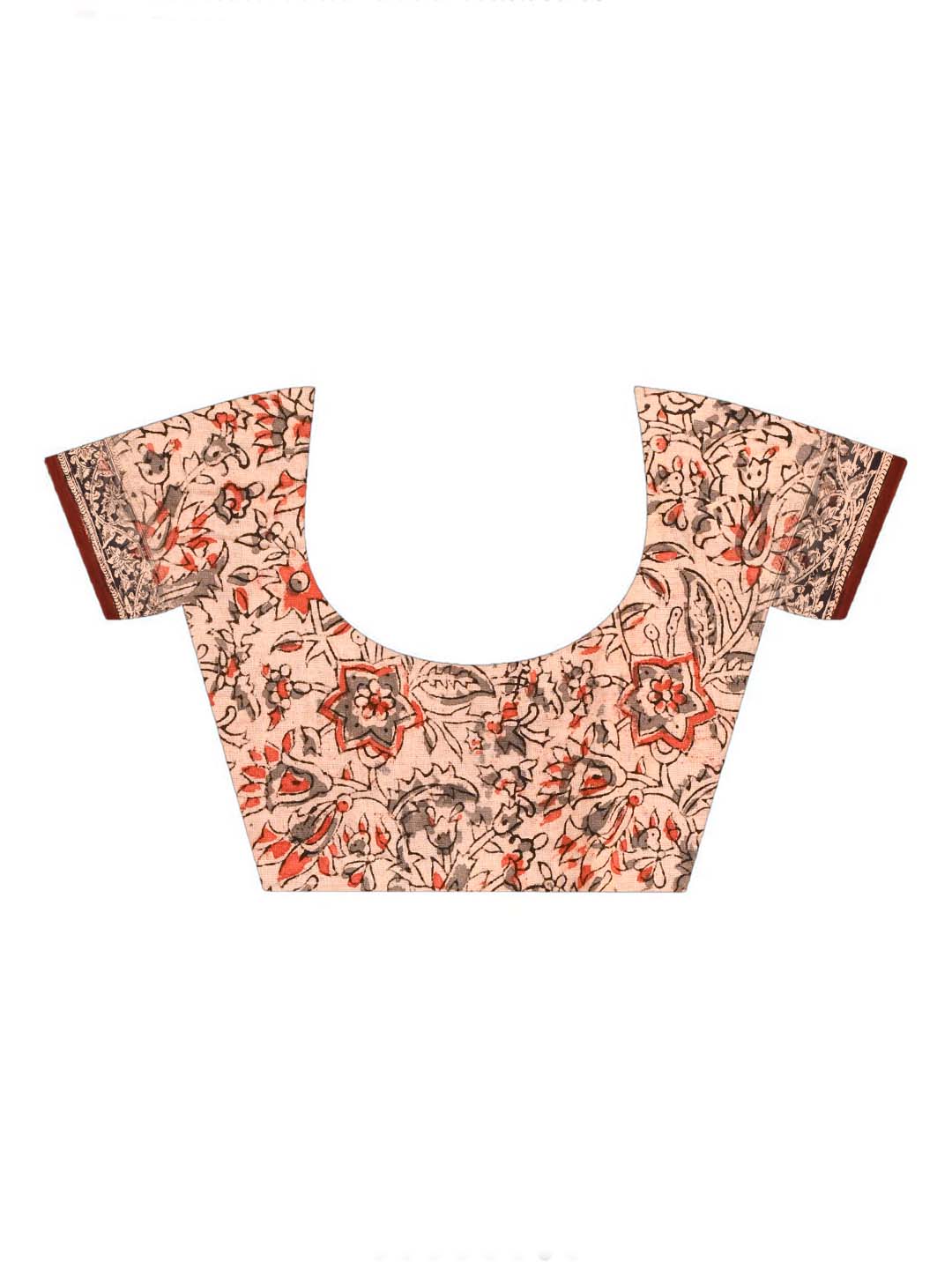 BUSTLING BLOOM (KALAMKARI 100% PURE COTTON SAREE)