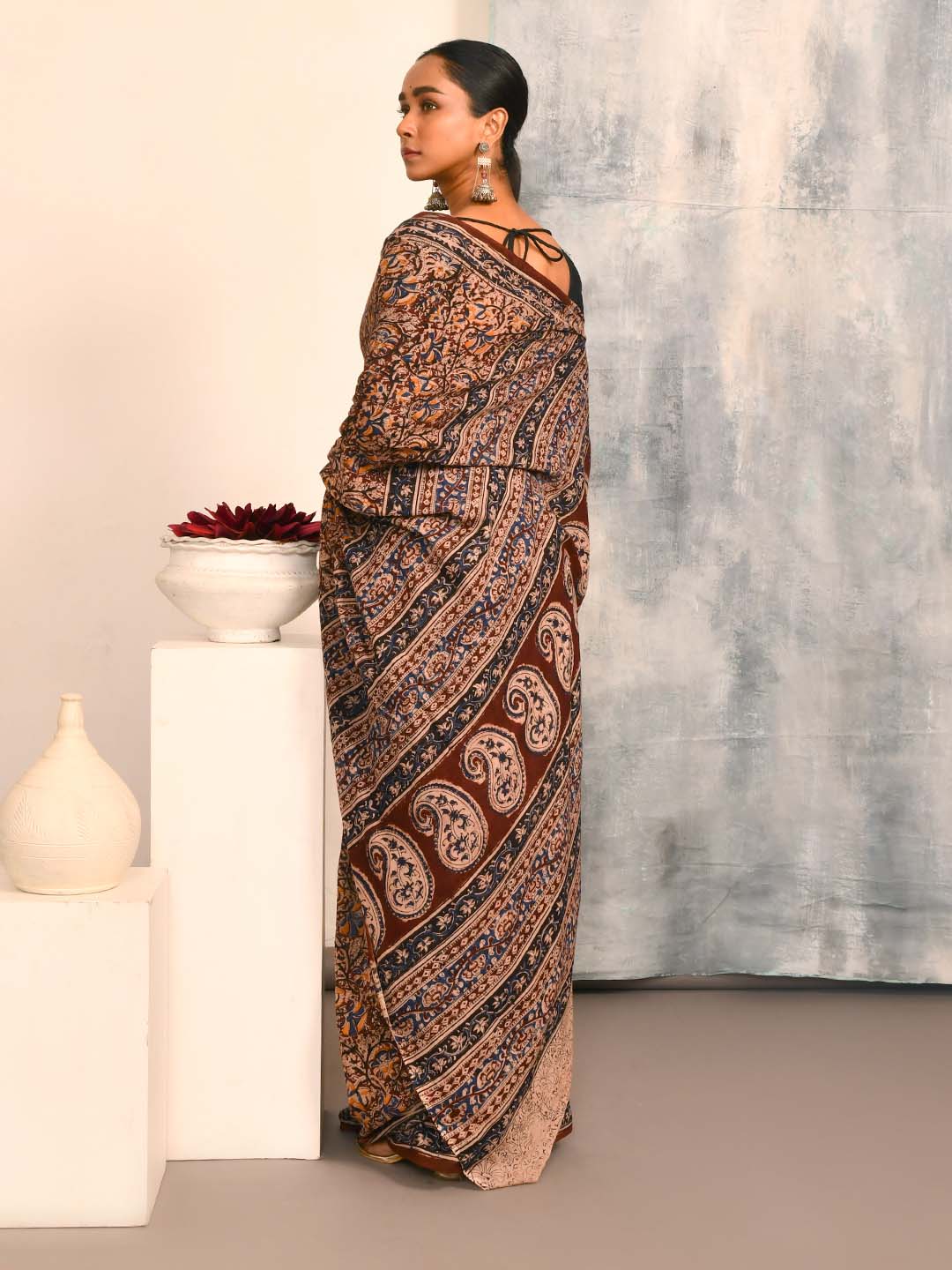 PETAL PARADE (KALAMKARI 100% PURE COTTON SAREE)