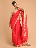 Indethnic Chanderi Handloom Silk Cotton Saree - View 1