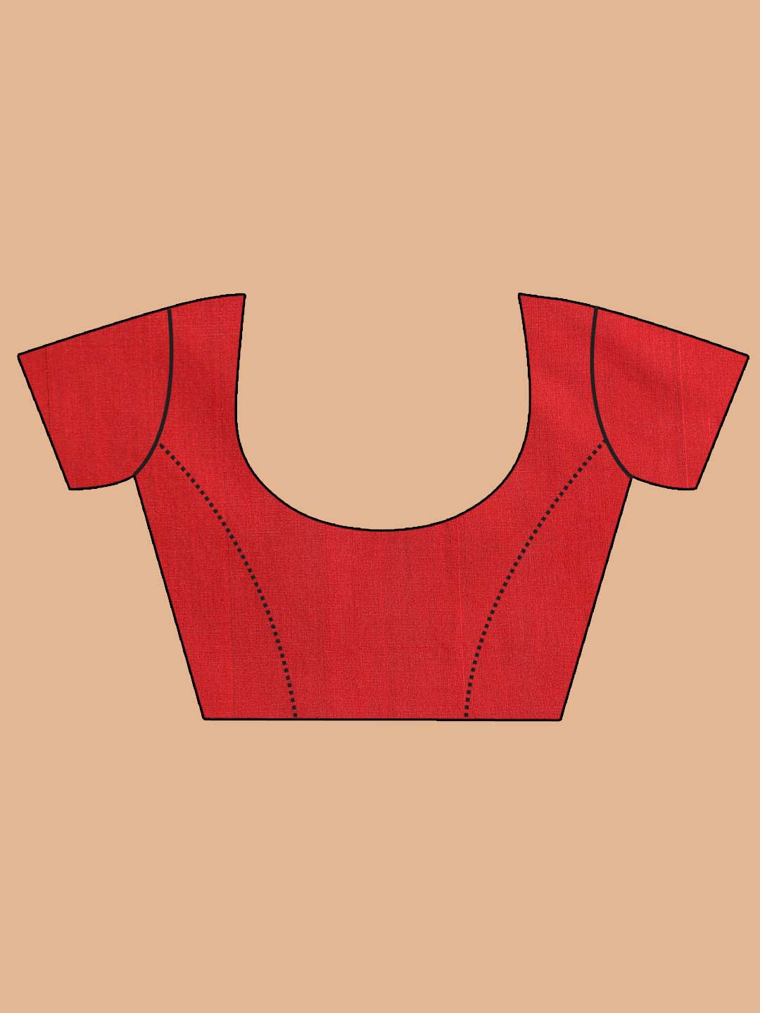 Indethnic Maheshwari Handloom Silk Cotton Saree - Blouse Piece View