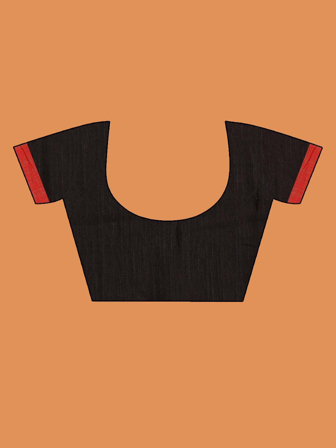 Indethnic Navy Blue Pure Cotton Woven Design Design Sarees - Blouse Piece View