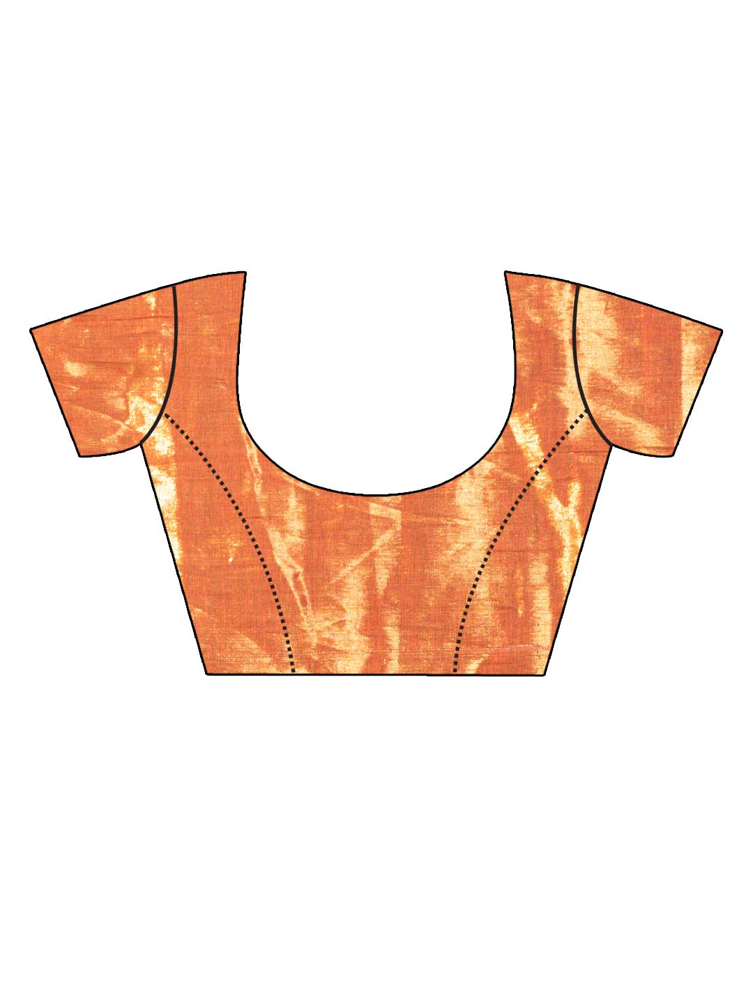 Indethnic Rust Pure Cotton Solid Design Sarees - Blouse Piece View