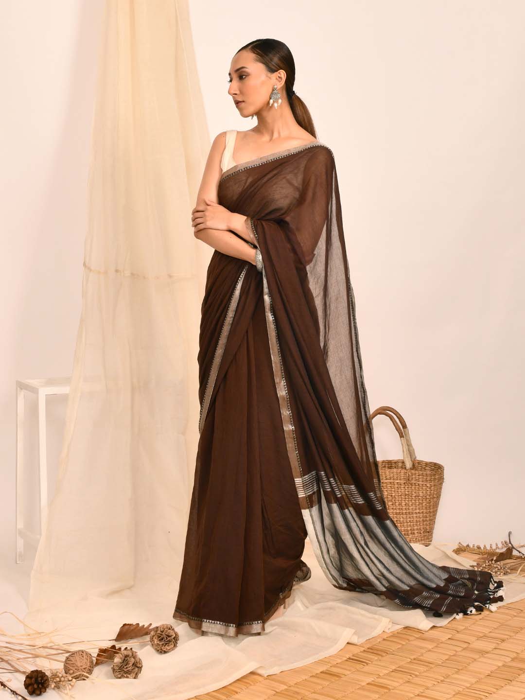 TERRA MIST (BENGAL HANDLOOM 100% PURE COTTON SAREE)