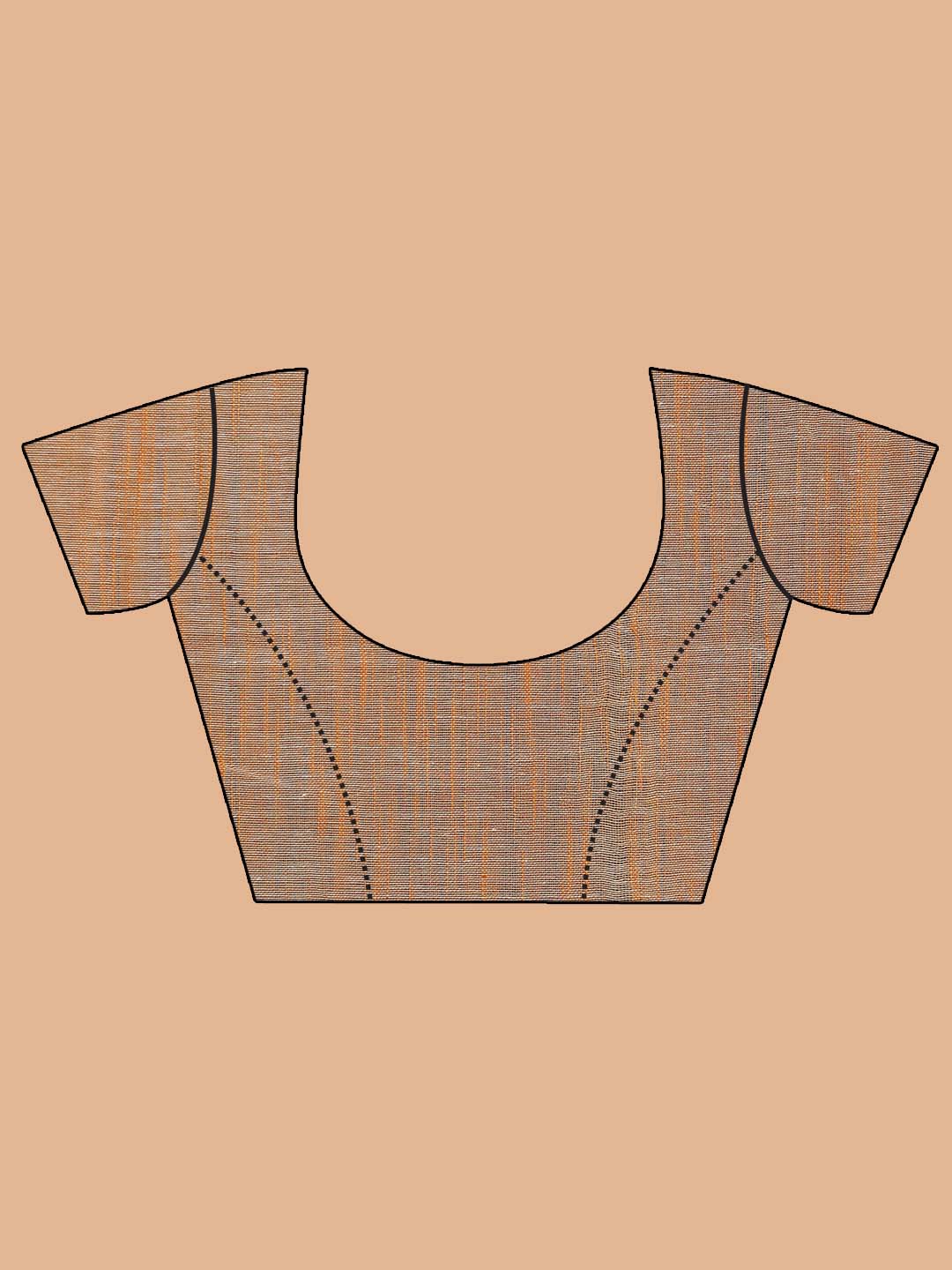 Indethnic Beige Bengal Handloom Pure Cotton Saree Work Saree - Blouse Piece View