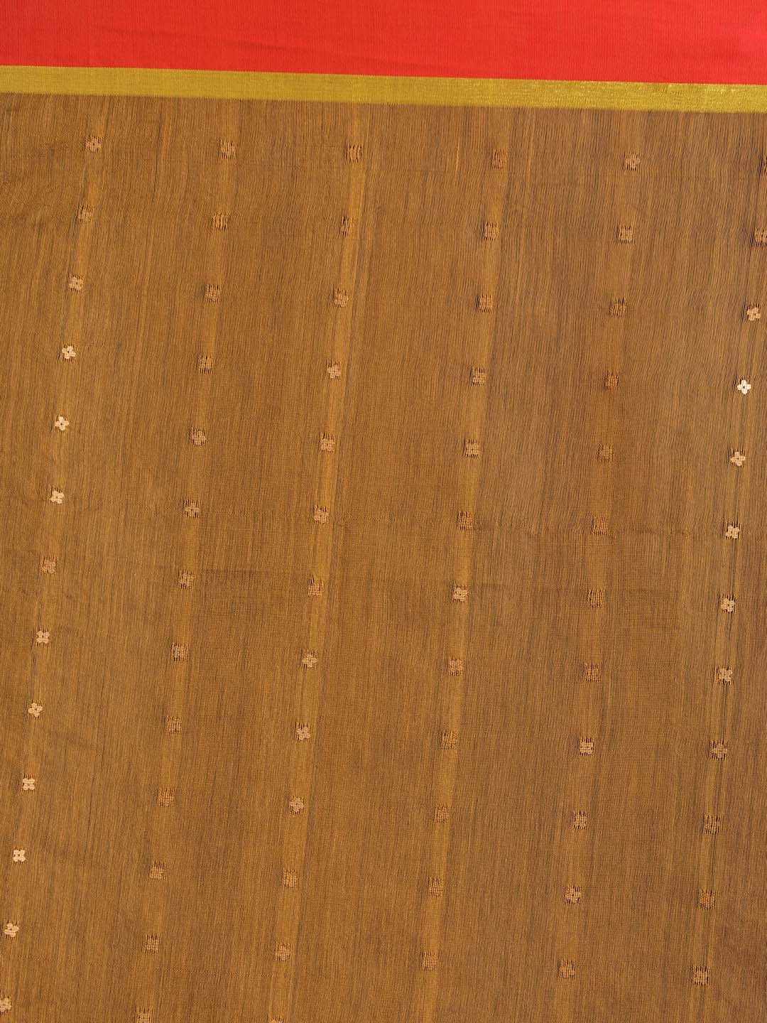 Indethnic Mustard Bengal Handloom Cotton Blend Work Saree - Saree Detail View