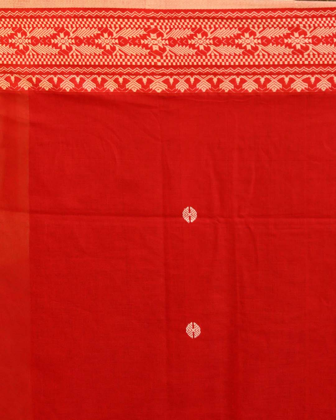 Indethnic Red Woven Design Traditional Wear - Saree Detail View