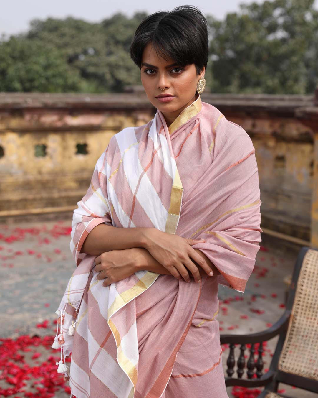 BEIGE MIRAGE (BENGAL HANDLOOM 100% PURE COTTON SAREE)