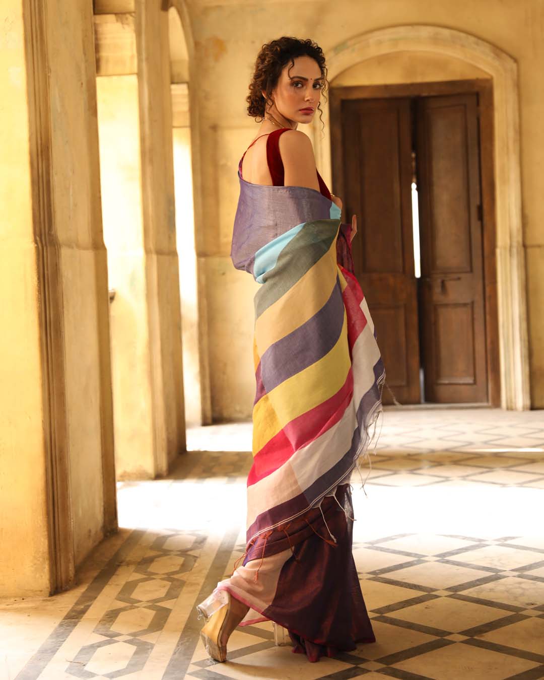 MYSTIC VIOLET (BENGAL HANDLOOM 100% PURE COTTON SAREE)