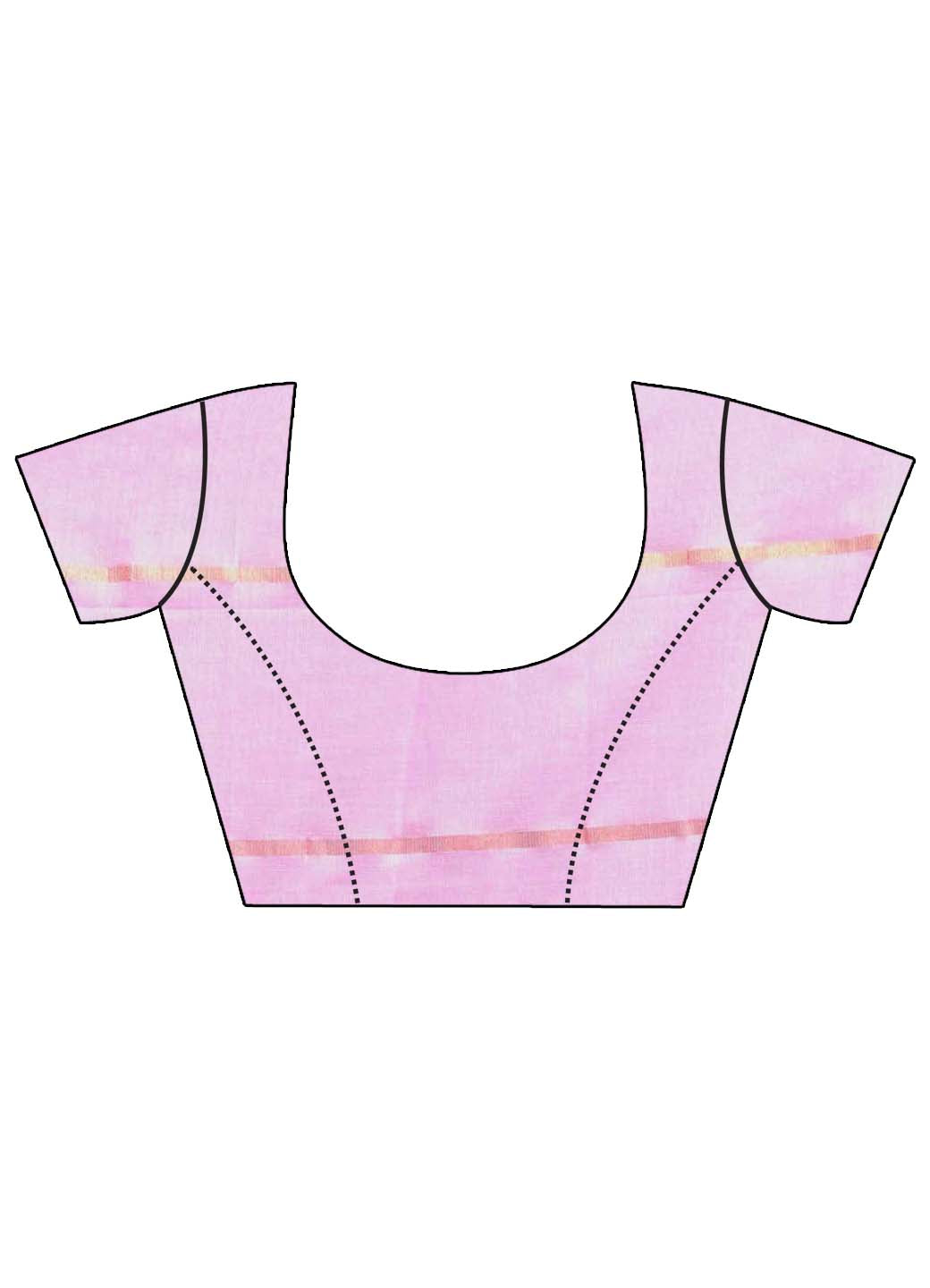 BLUSH HORIZON (BENGAL HANDLOOM 100% PURE COTTON SAREE)