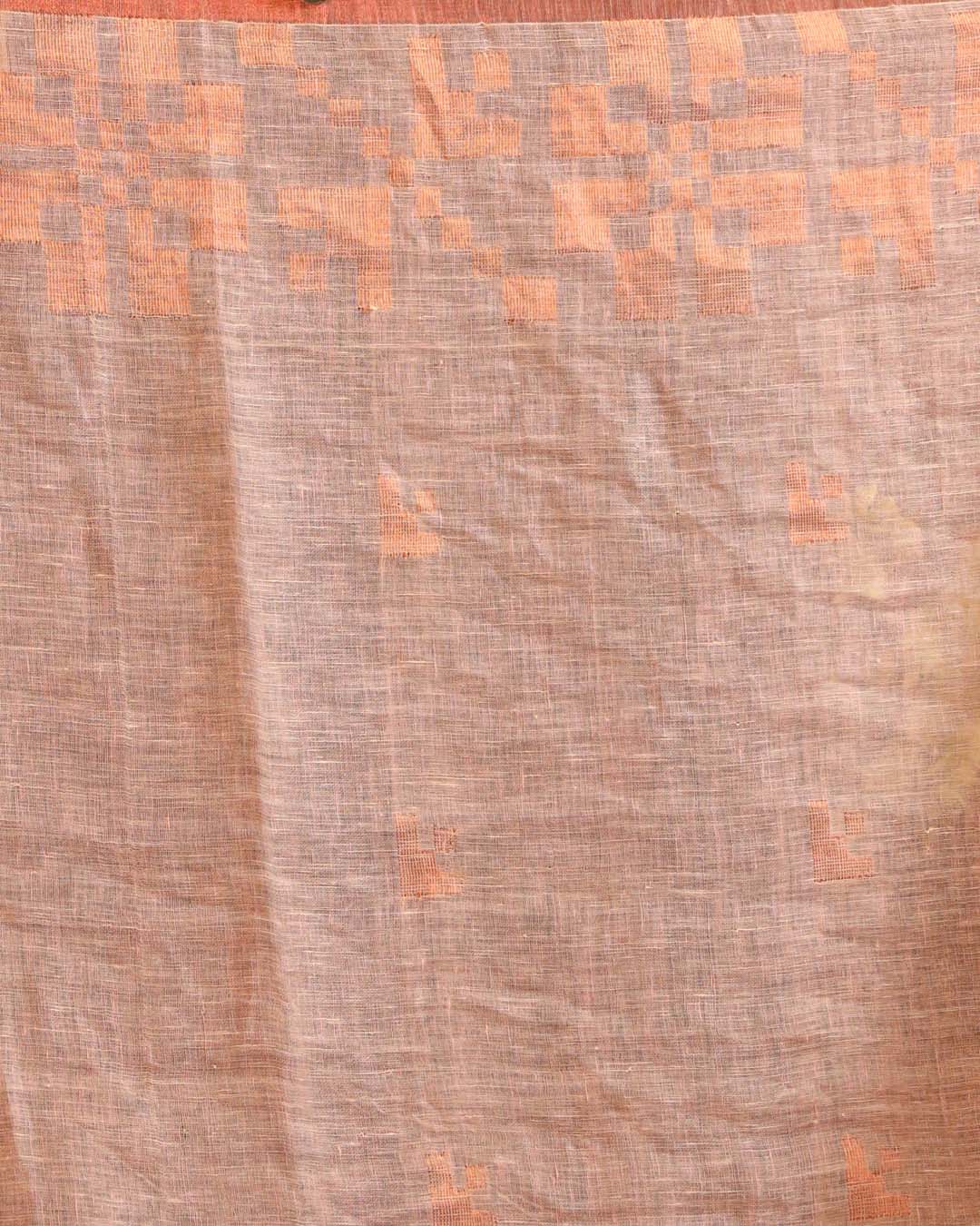 Indethnic White Solid Daily Wear - Saree Detail View