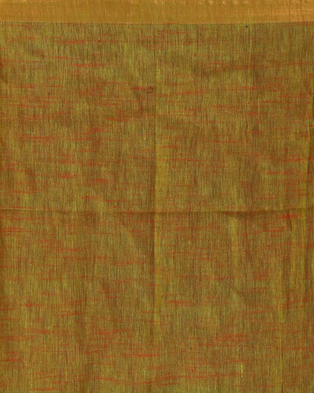 Indethnic Green Solid Daily Wear - Saree Detail View