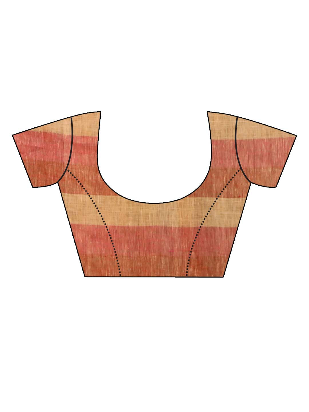 VERDANT ELEGANCE (BENGAL HANDLOOM PURE LINEN SAREE)