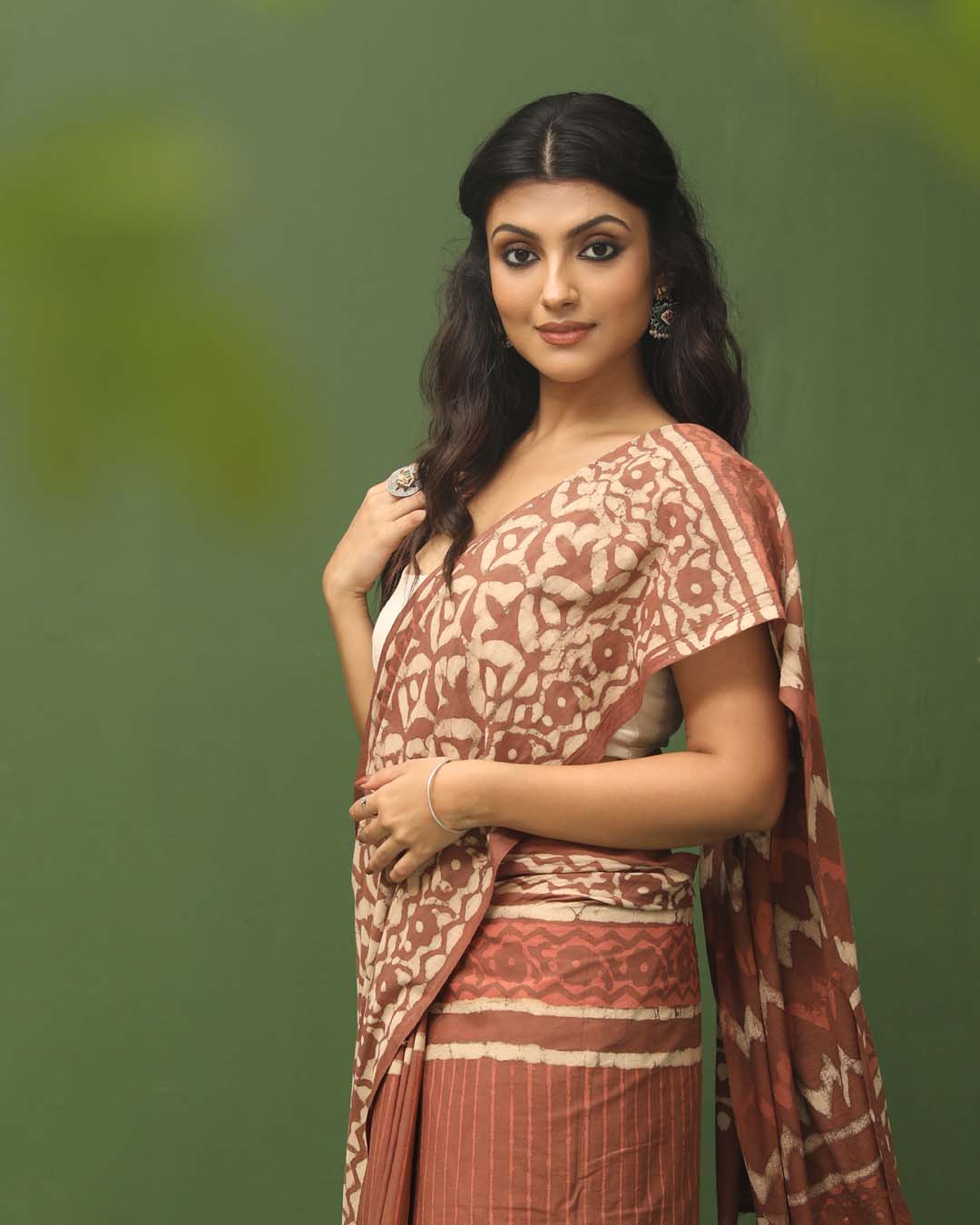 AUTUMN EMBER (BAGRU 100% PURE COTTON SAREE)