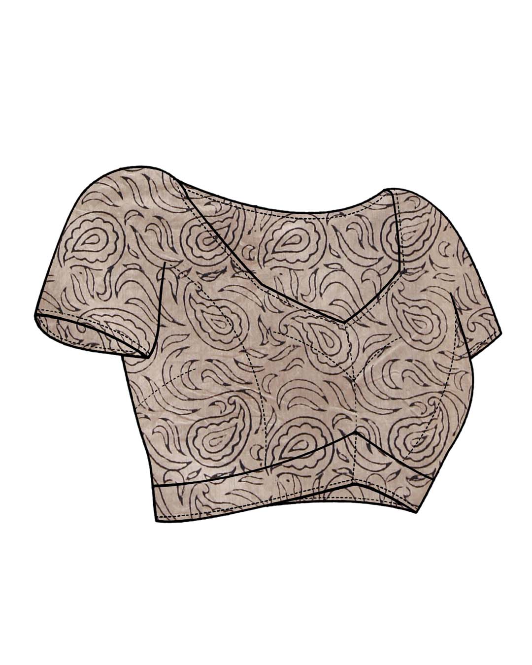 MIDNIGHT MUSE: (BAGRU SILK COTTON SAREE)