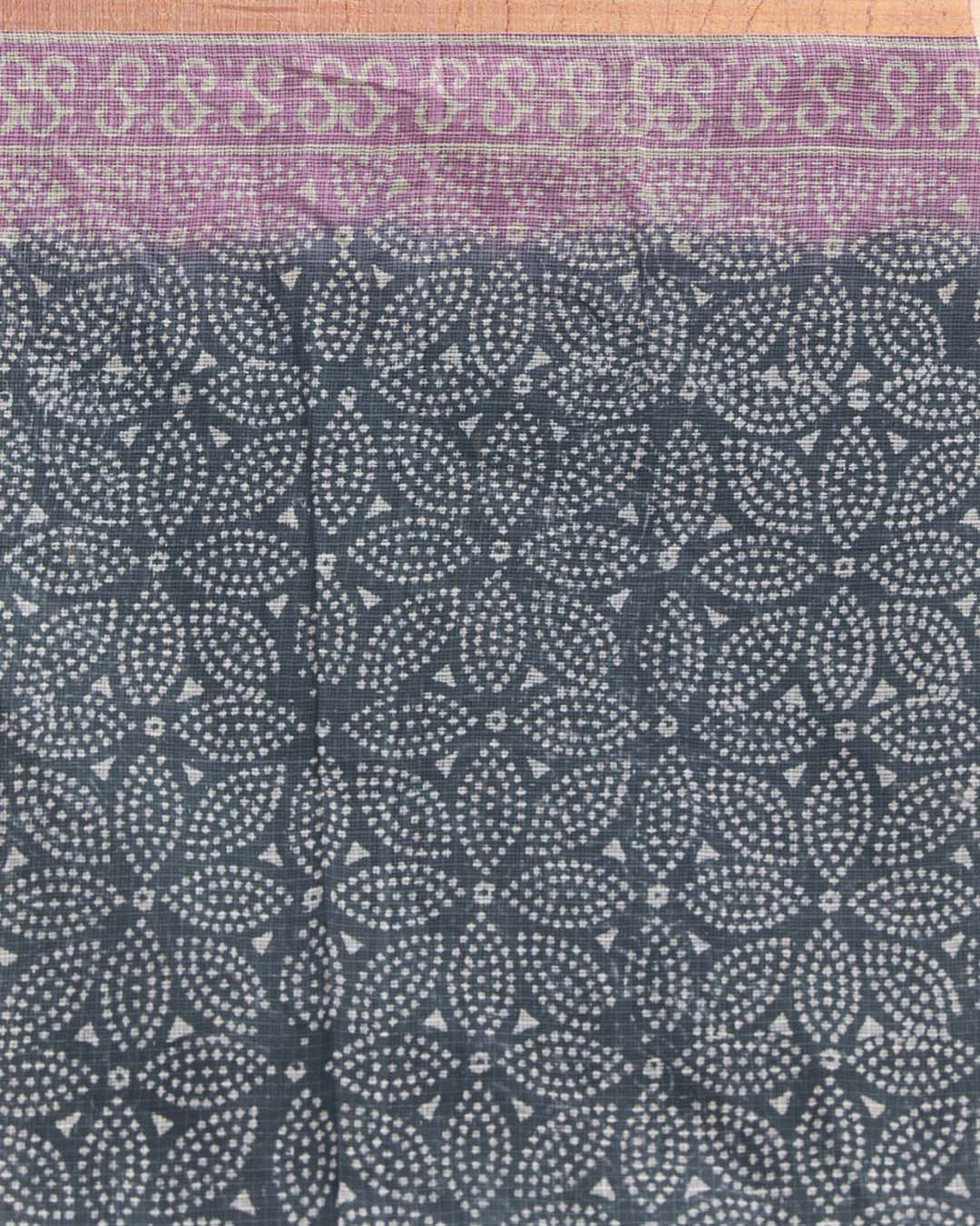 AZURE WHIMSY (BAGRU SILK COTTON SAREE)