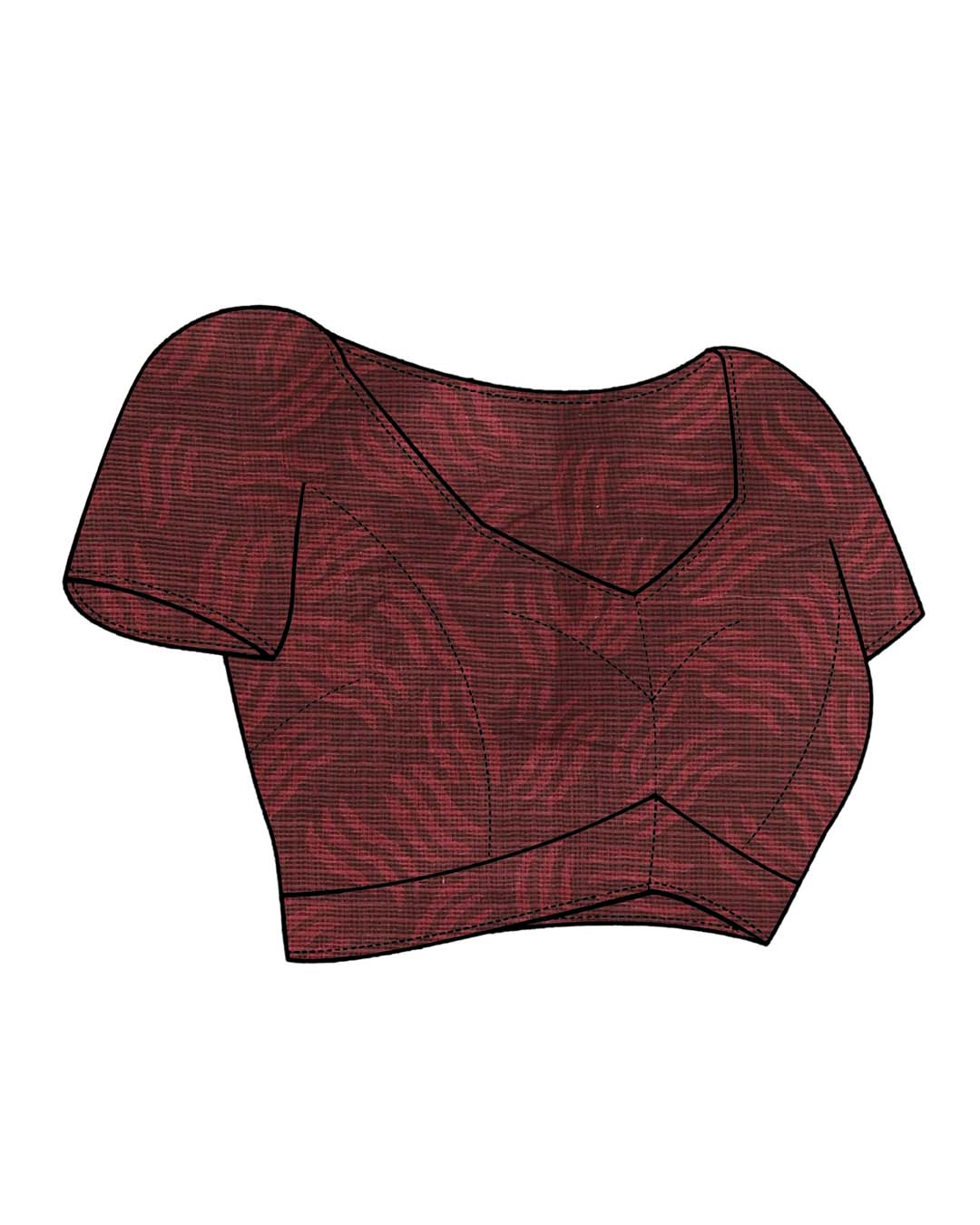 MAGENTA MIRAGE (BAGRU SILK COTTON SAREE)