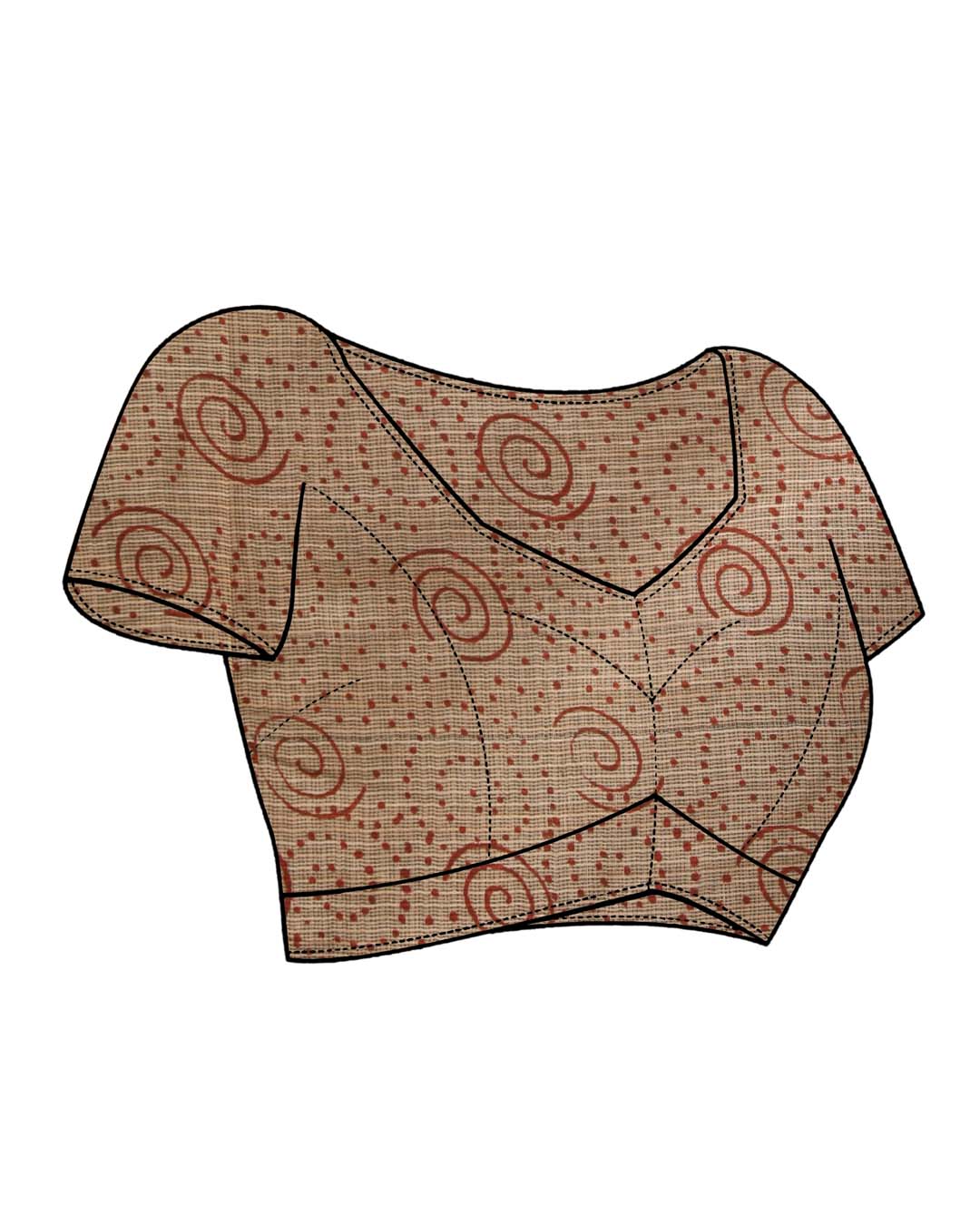 CRIMSON BLOOM (BAGRU SILK COTTON SAREE)