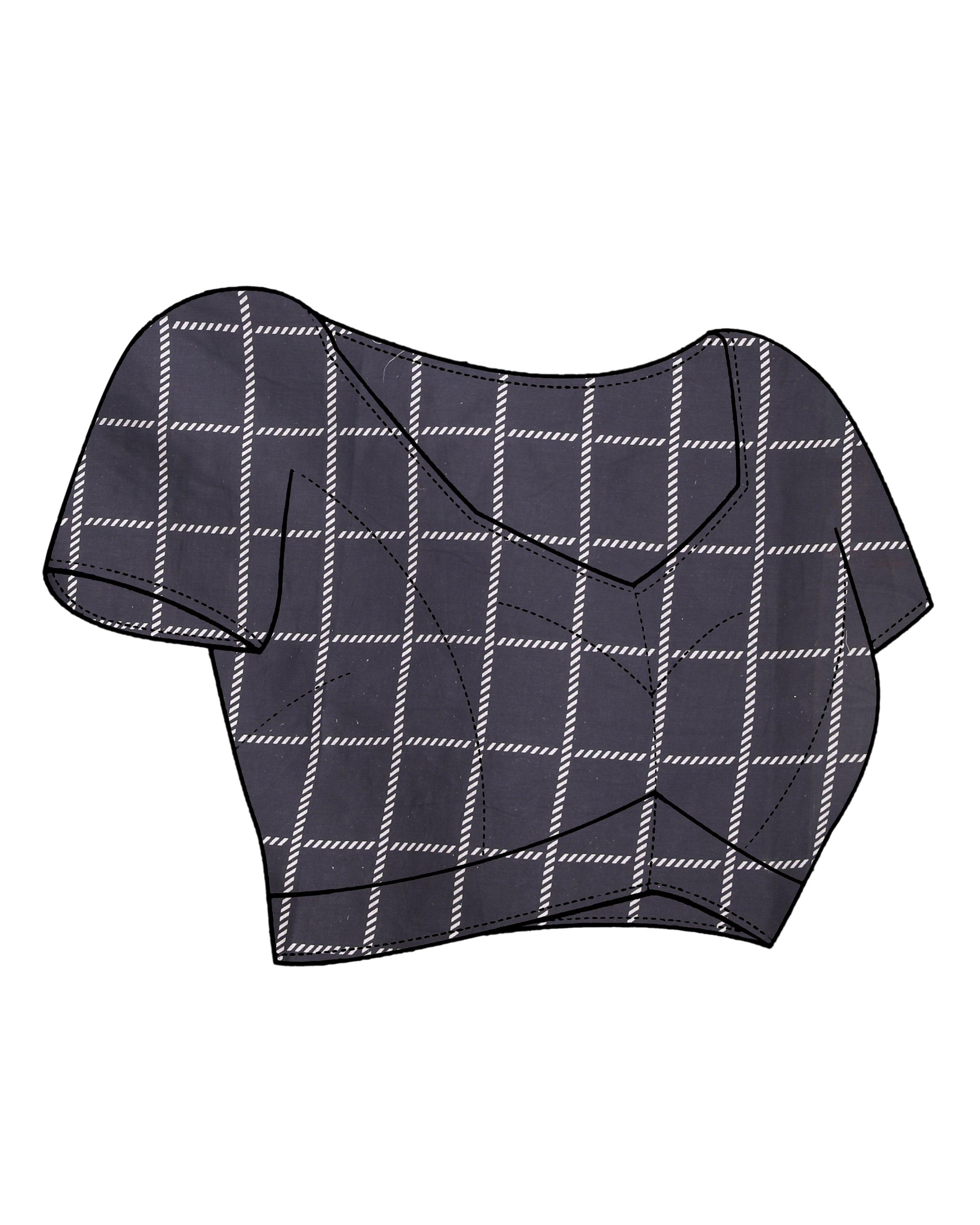 MIDNIGHT PATTERNS (BAGRU MUL MUL COTTON SAREE)