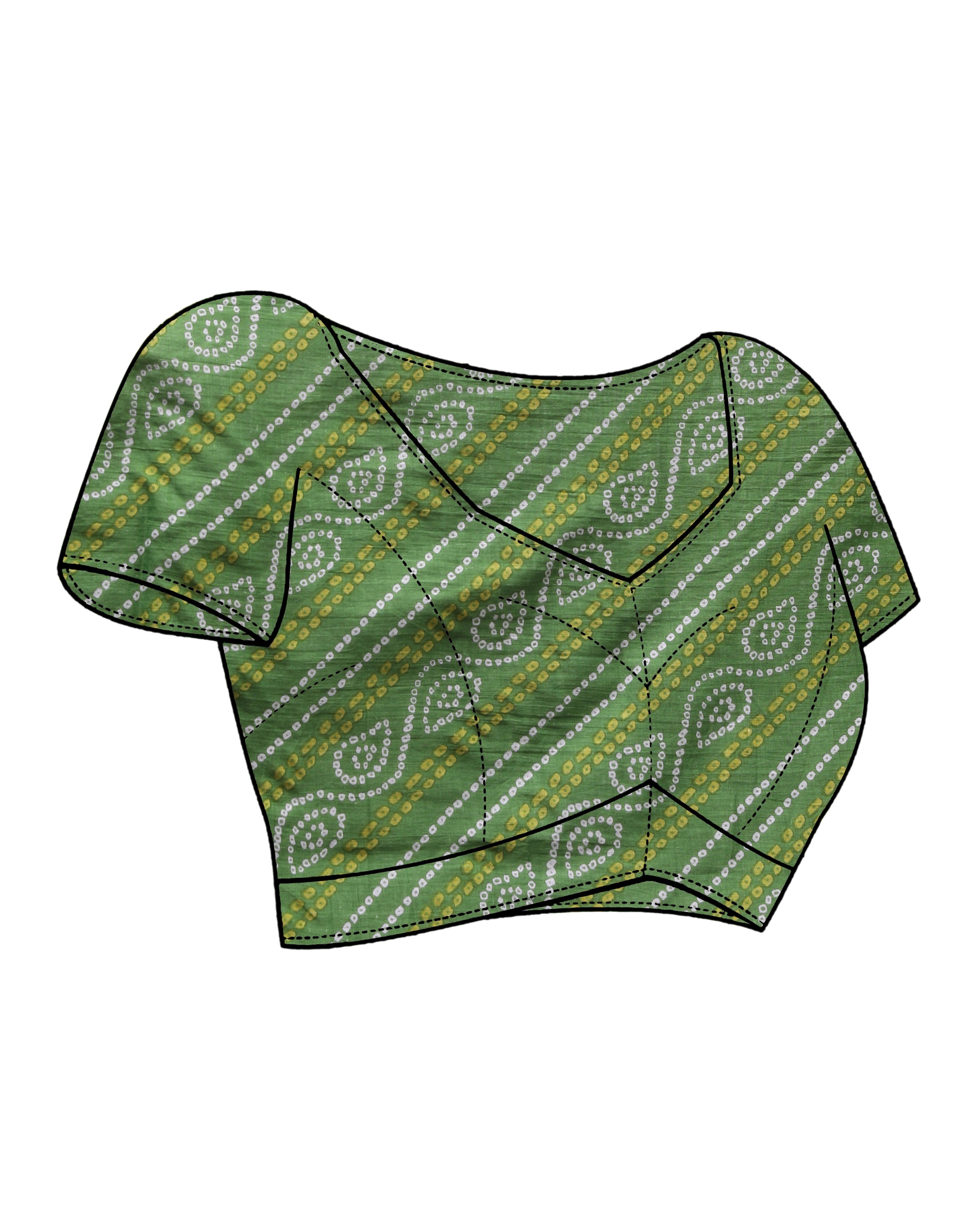 VERDANT GRACE (BAGRU MUL MUL COTTON SAREE)