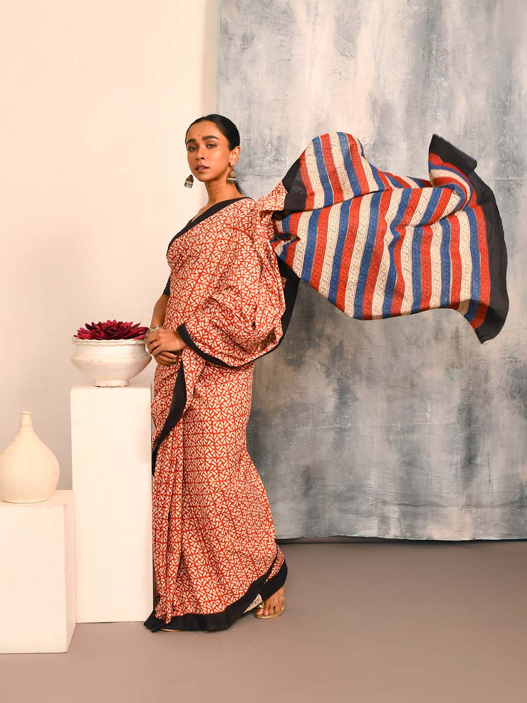 SCARLET CRAFT (BAGRU 100% PURE COTTON SAREE)