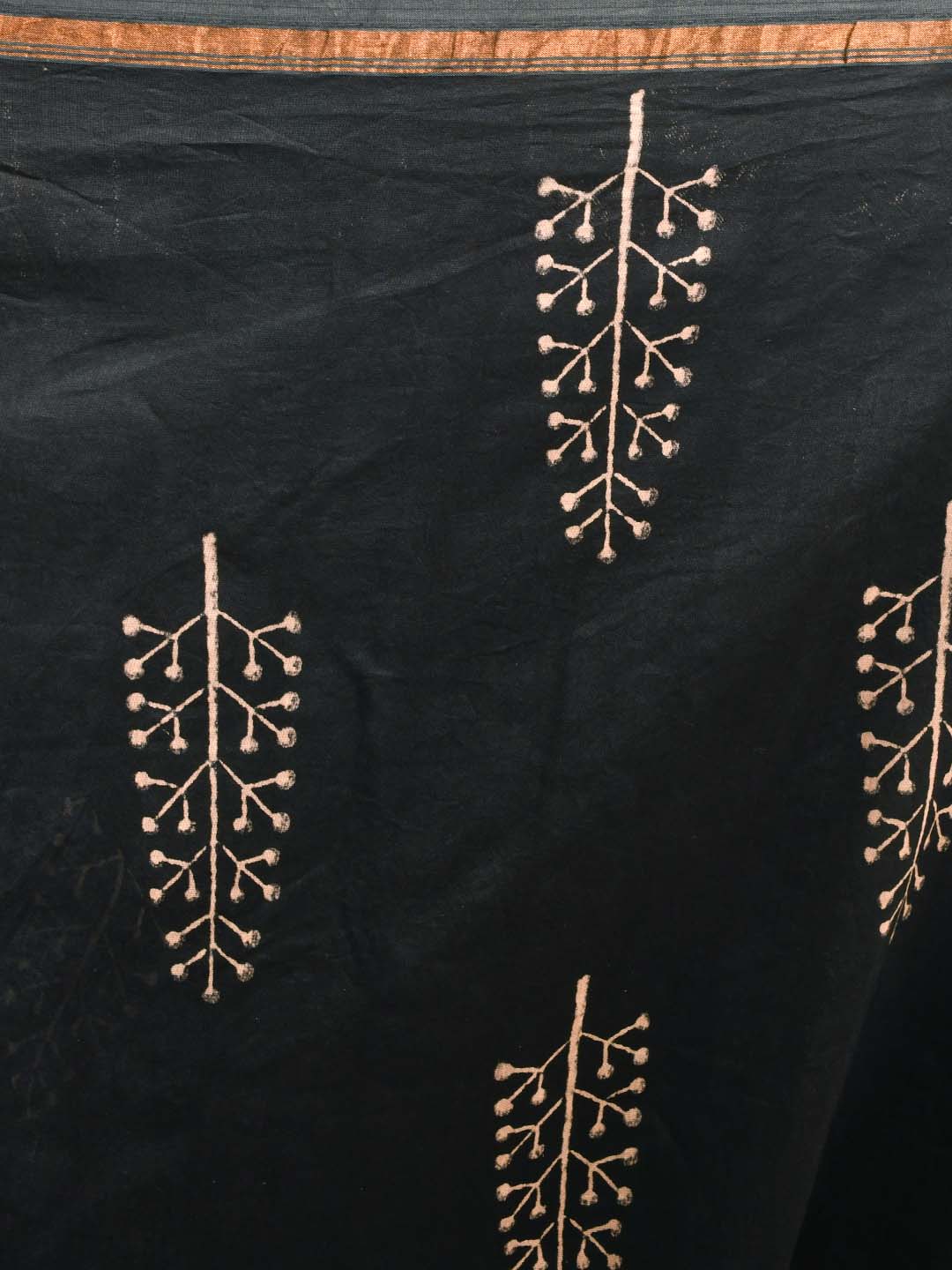 MIDNIGHT SERENADE (BAGRU SILK COTTON SAREE)