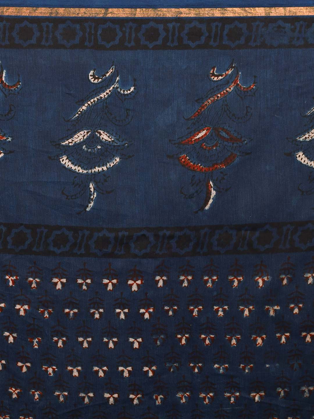 INDIGO WHISPERS (BAGRU SILK COTTON SAREE)