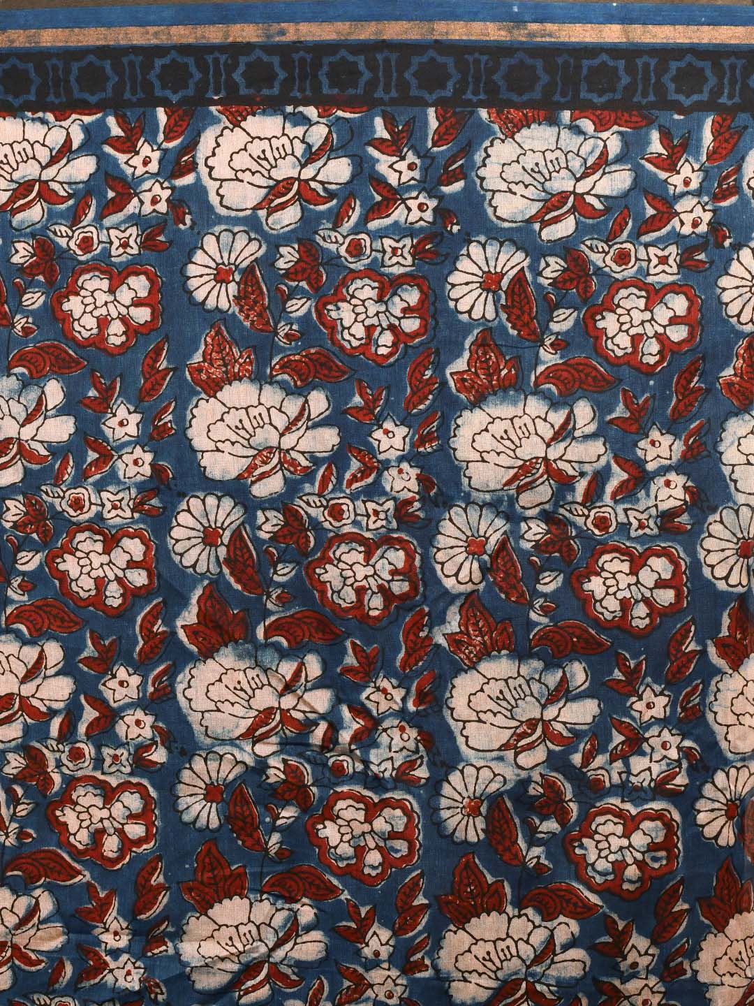 INDIGO ELEGANCE (BAGRU SILK COTTON SAREE)