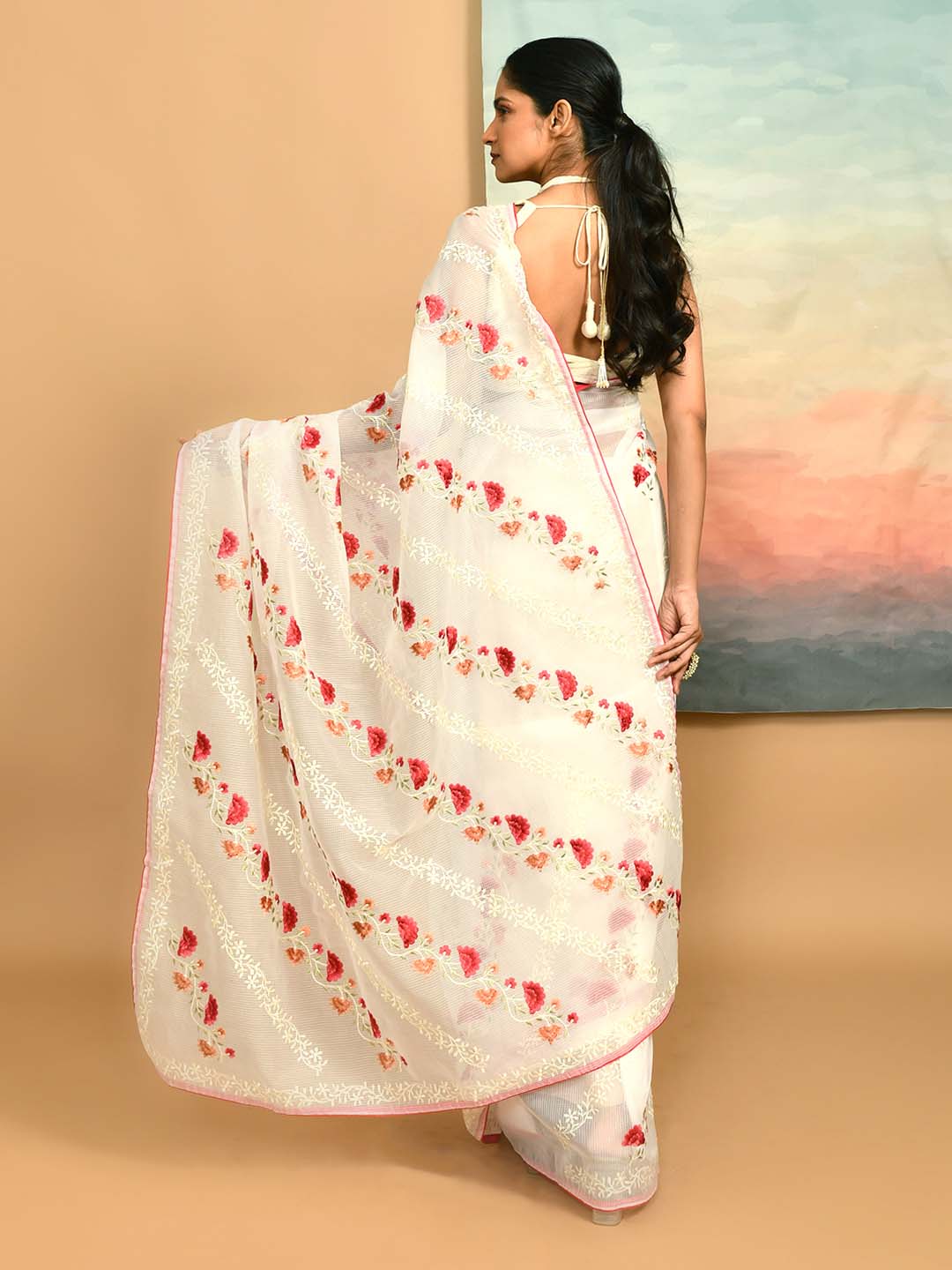 IVORY BLOSSOM (KOTA SAREE)