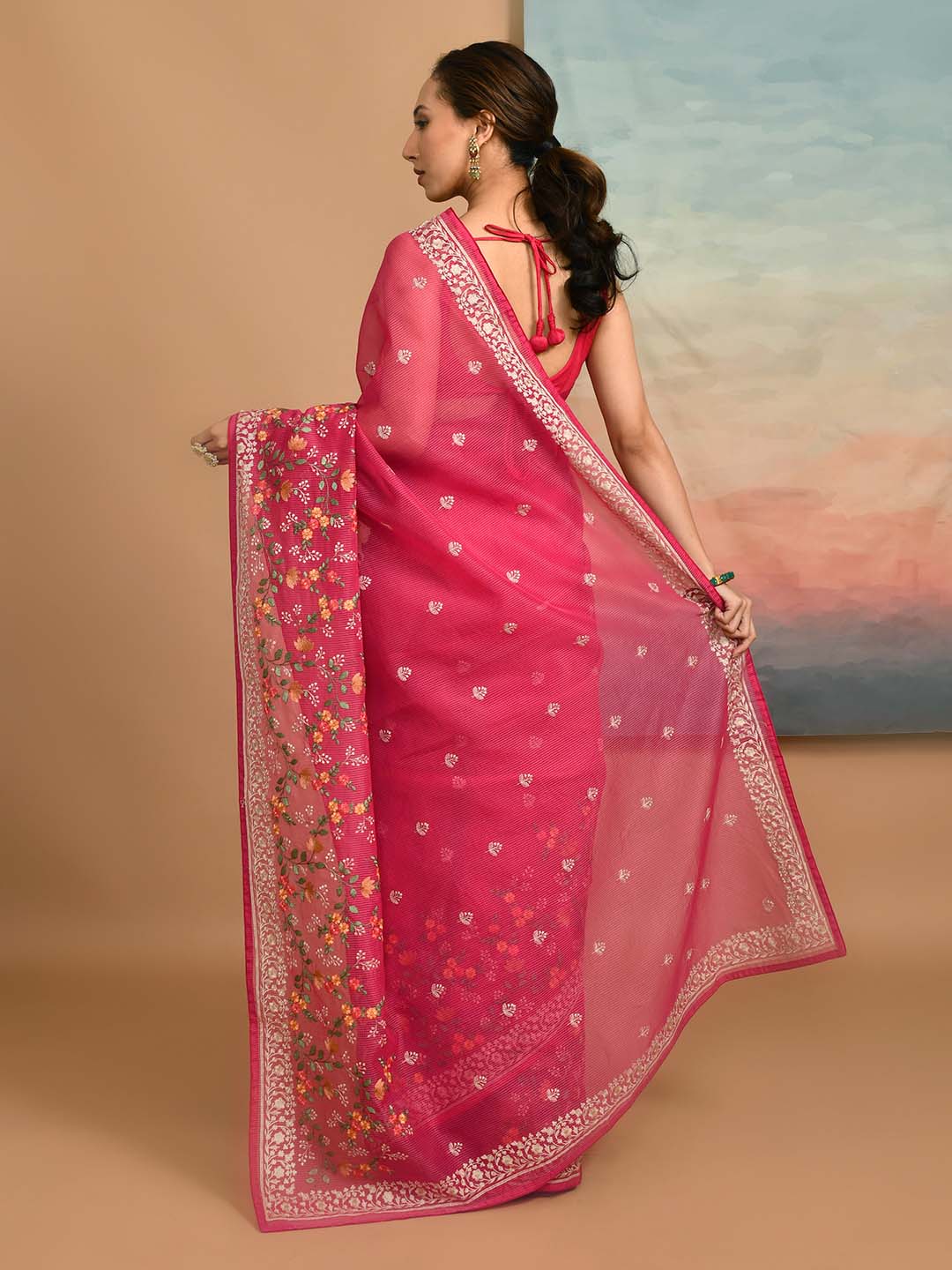FUCHSIA BLOOM (KOTA SAREE)