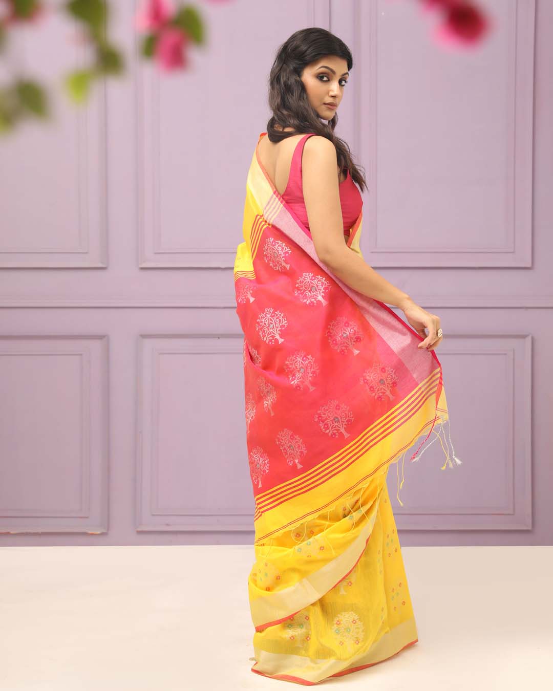 GOLDEN SPLENDOR (HANDLOOM COTTON BLEND SAREE)